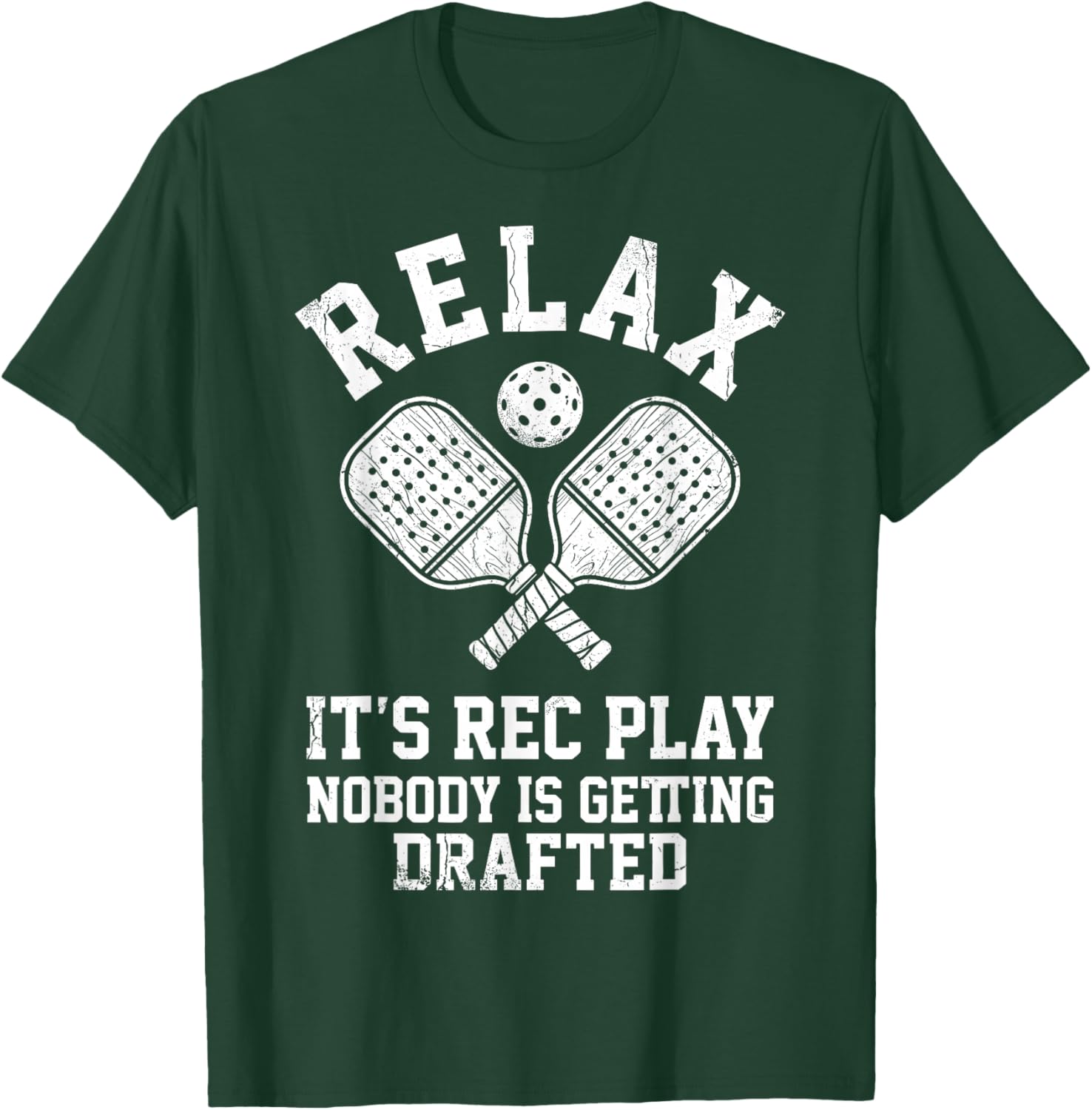 Relax It's Rec Play Pickleball Graphic T-Shirt - T-Shirt | Forest