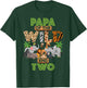 2nd Birthday Zoo Safari Jungle Papa Of The Wild and Two T-Shirt - T-Shirt | Forest