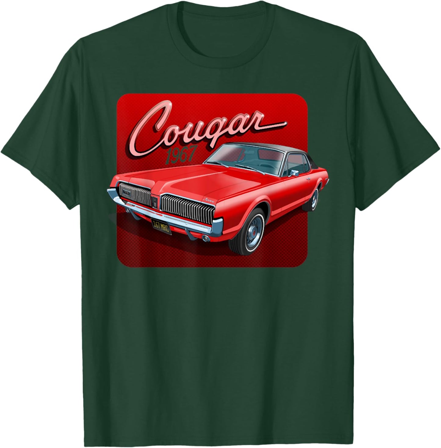 1967 Mercury classic Cougar Vinatge cars T-Shirt - T-Shirt | Forest