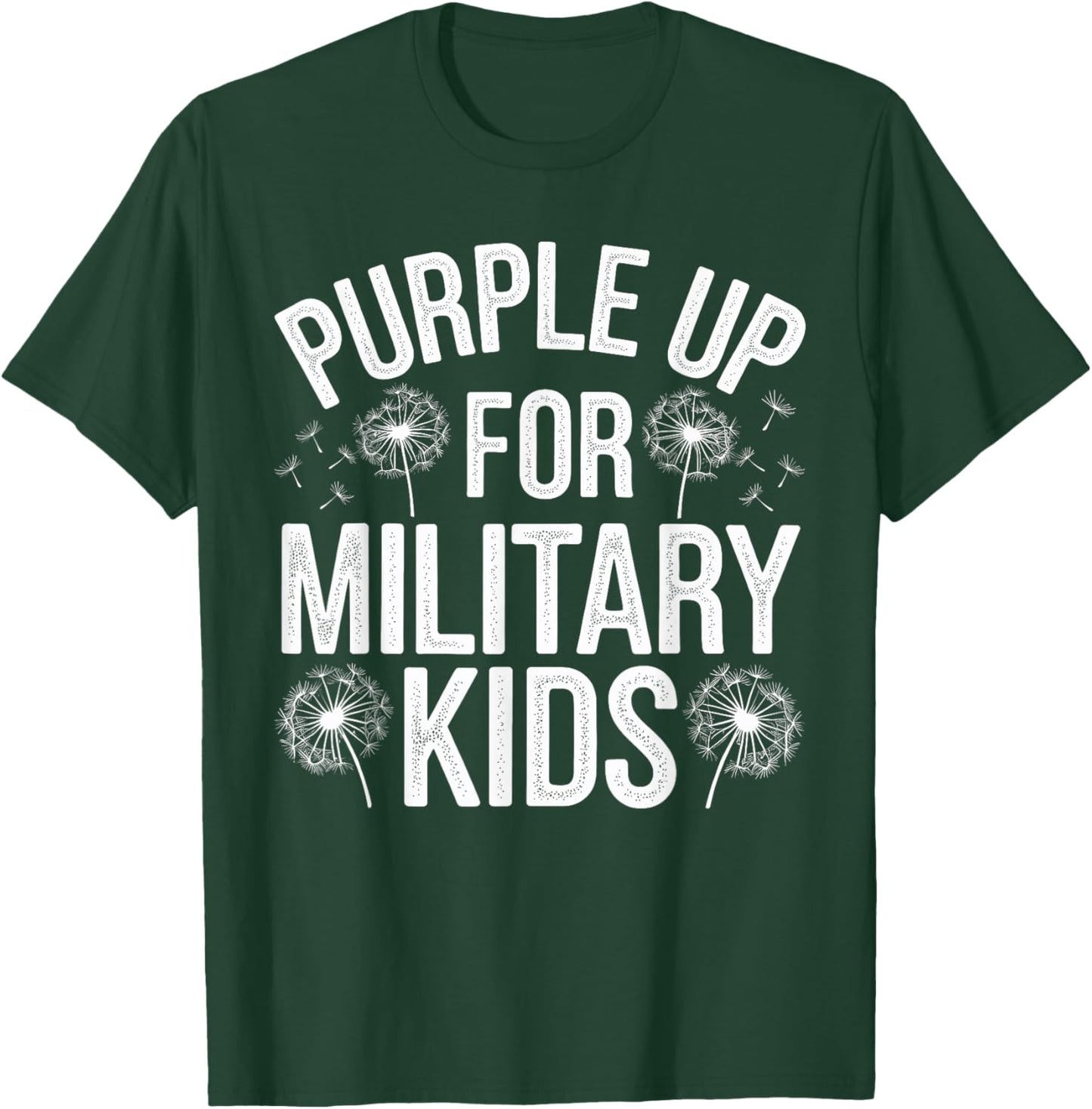 Purple Up for Military Kids Dandelion Military Child Month T-Shirt - T-Shirt | Forest