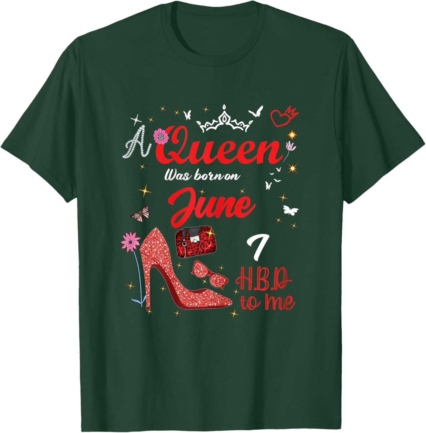 7 Juin Anniversaire This Queen Was Born on June 7th T-Shirt - T-Shirt | Forest