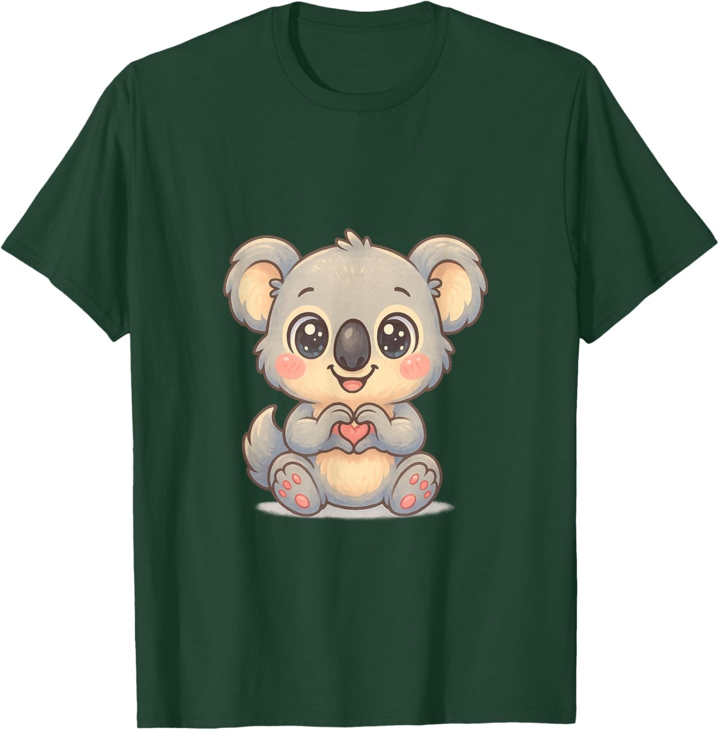 Cute Koala Heart Love Valentine Kids T-Shirt - T-Shirt | Forest