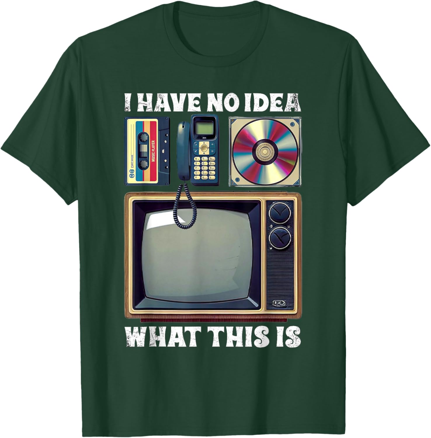 I Have No Idea What This is Kids 70s 80s 90s Outfit Theme T-Shirt - T-Shirt | Forest