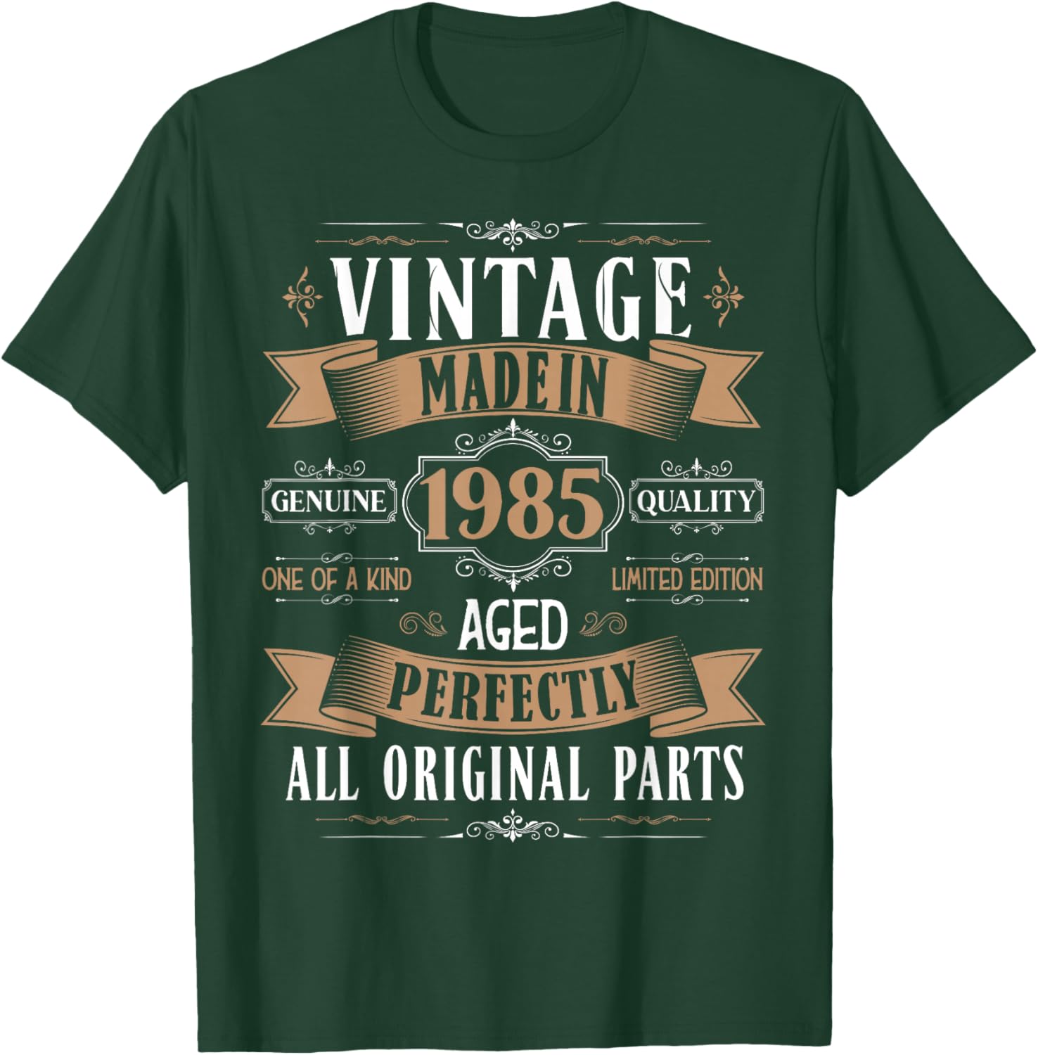 Vintage 40th birthday men Born 1985 40 years old Bday T-Shirt - T-Shirt | Forest
