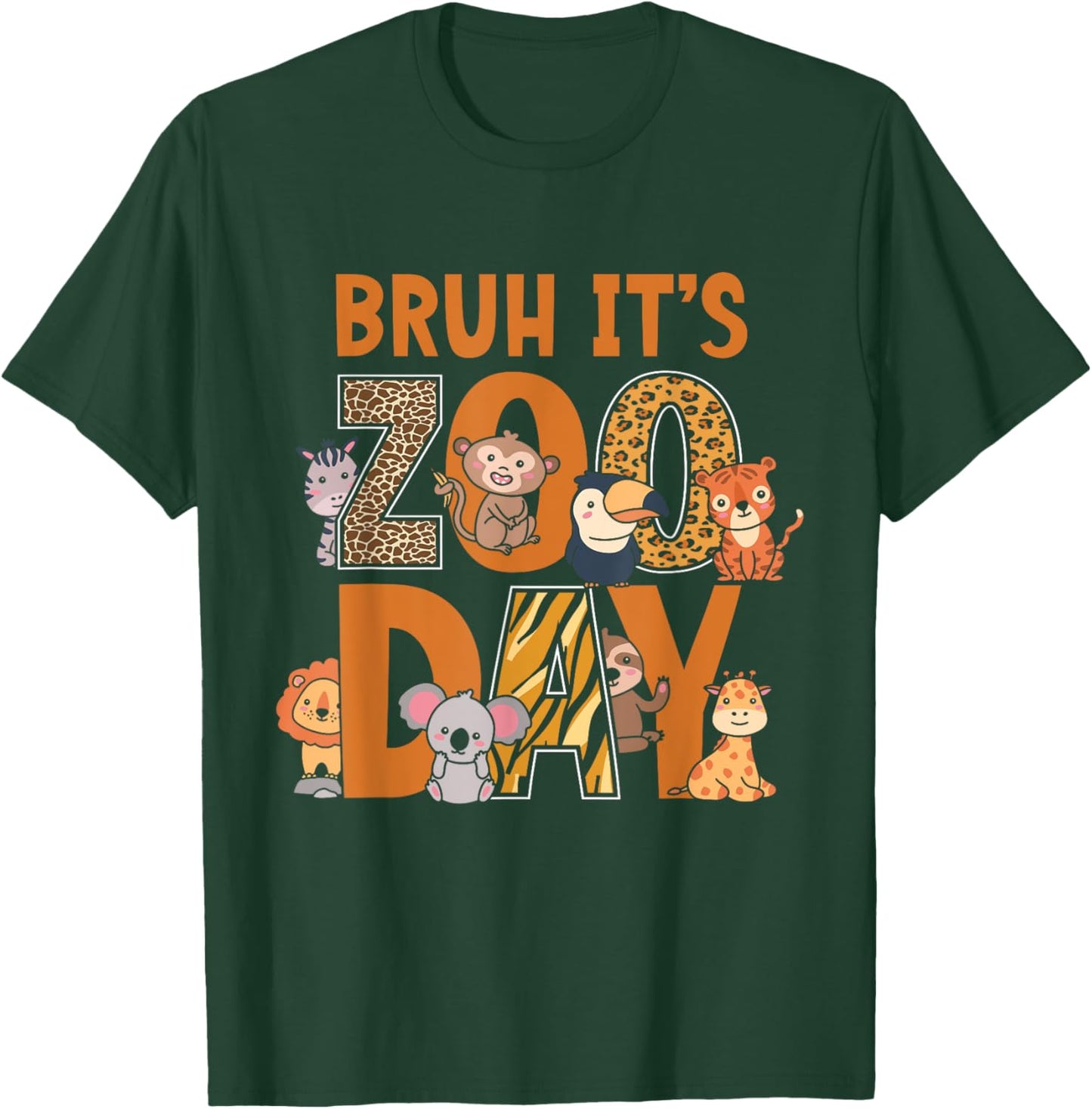 Funny Zoo Day Kids Bruh Its Zoo Day T-Shirt - T-Shirt | Forest