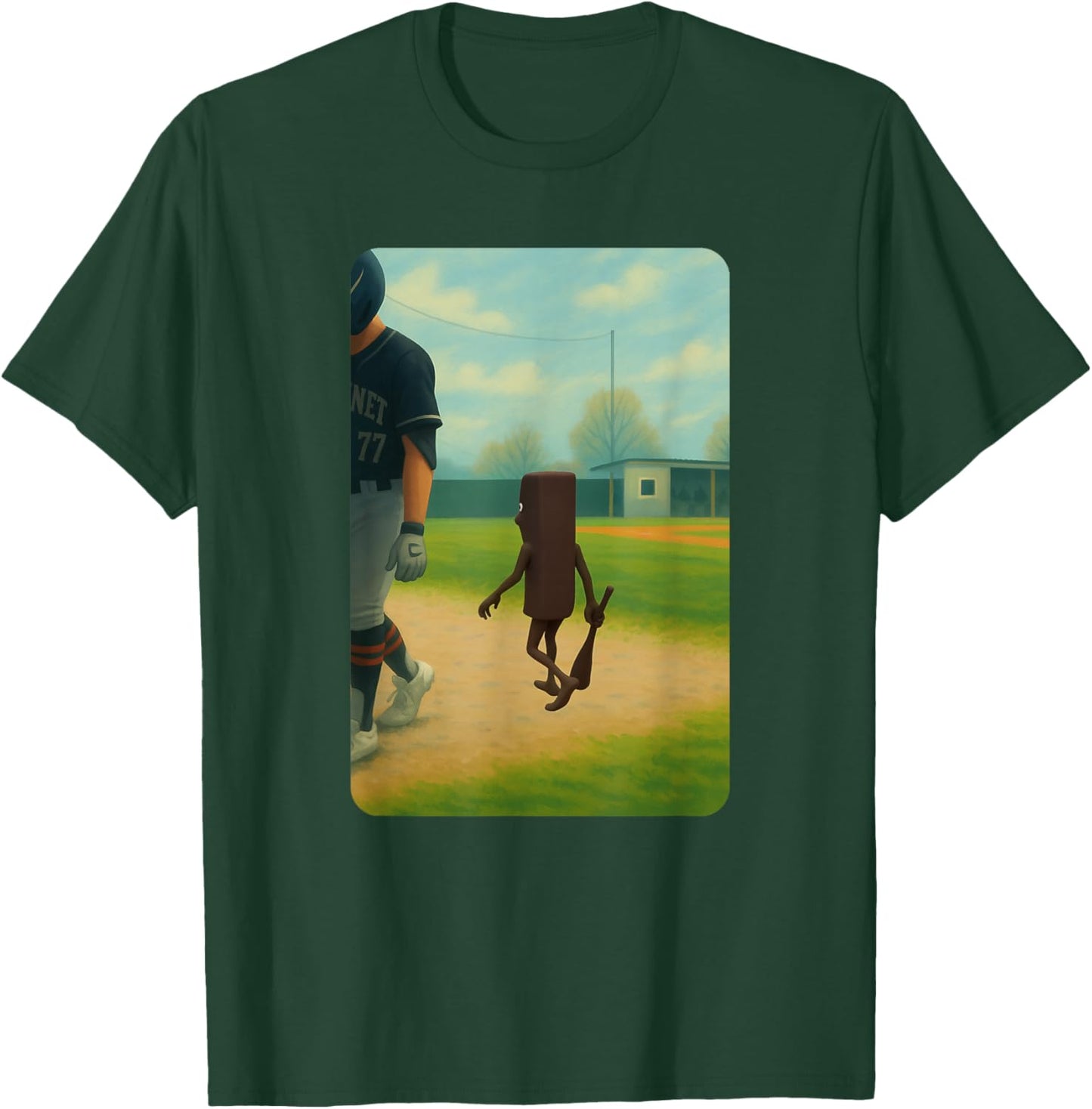 Tung Tung Tung Sahur Baseball Meme T-Shirt - T-Shirt | Forest