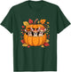 Three Cute Chihuahuas Inside Pumpkin Thanksgiving Autumn T-Shirt - T-Shirt | Forest