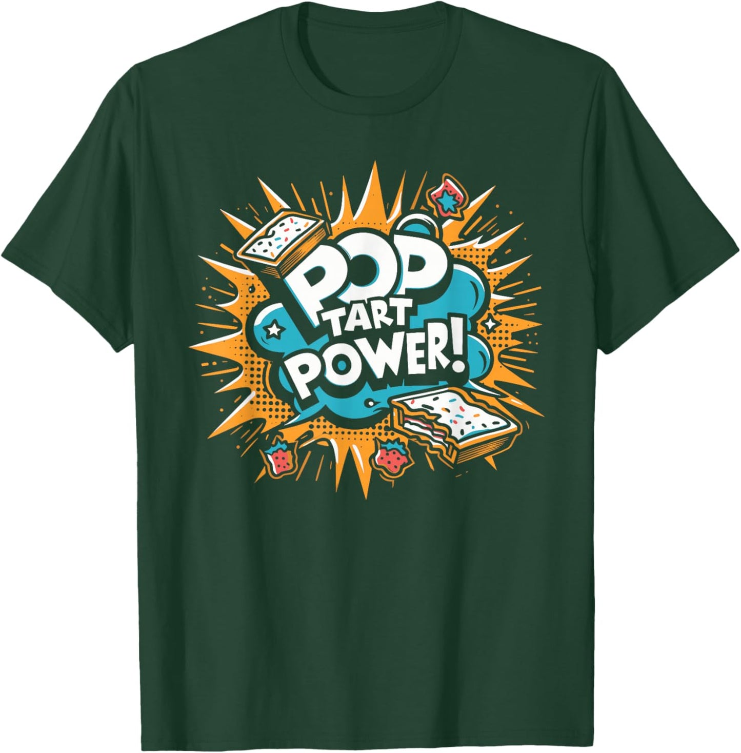 Pop Tart Power! Funny Gym Fitness Frosted Toaster Pastry T-Shirt - T-Shirt | Forest