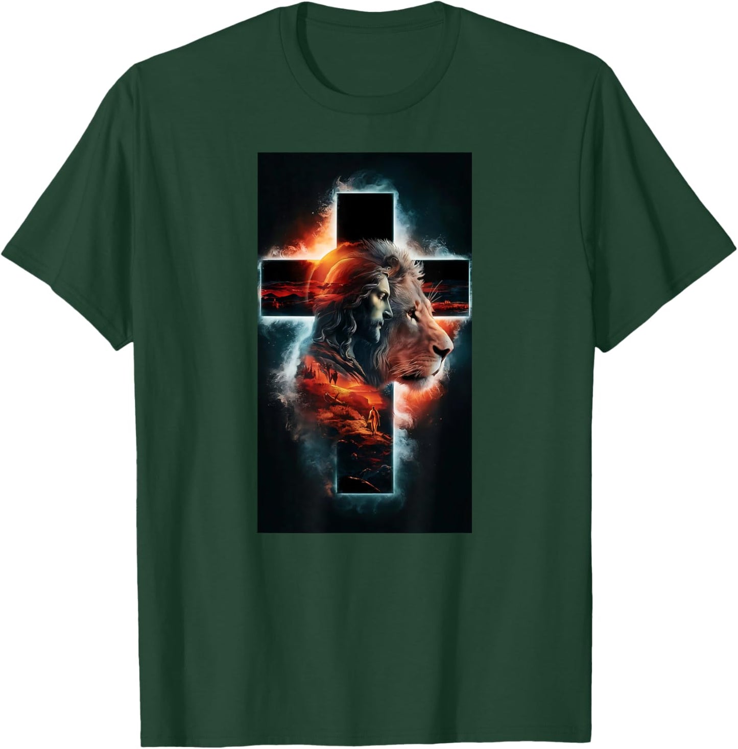 Cross Shirts Women Faith in Christ T-Shirt - T-Shirt | Forest