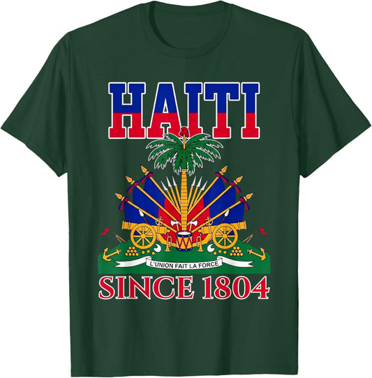 Happy Haitian Flag Day Outfit Proud Haiti T-Shirt - T-Shirt | Forest