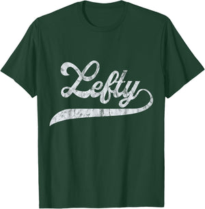 Lefty Left Handed Pride Southpaw Softball Script T-Shirt - T-Shirt | Forest