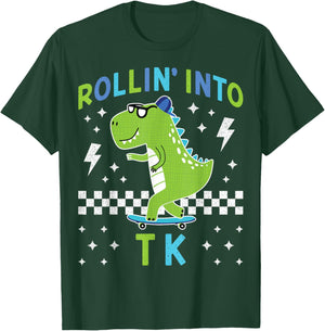 Rollin Into TK Dinosaur Back to School Kid I’m Ready for TK T-Shirt - T-Shirt | Forest