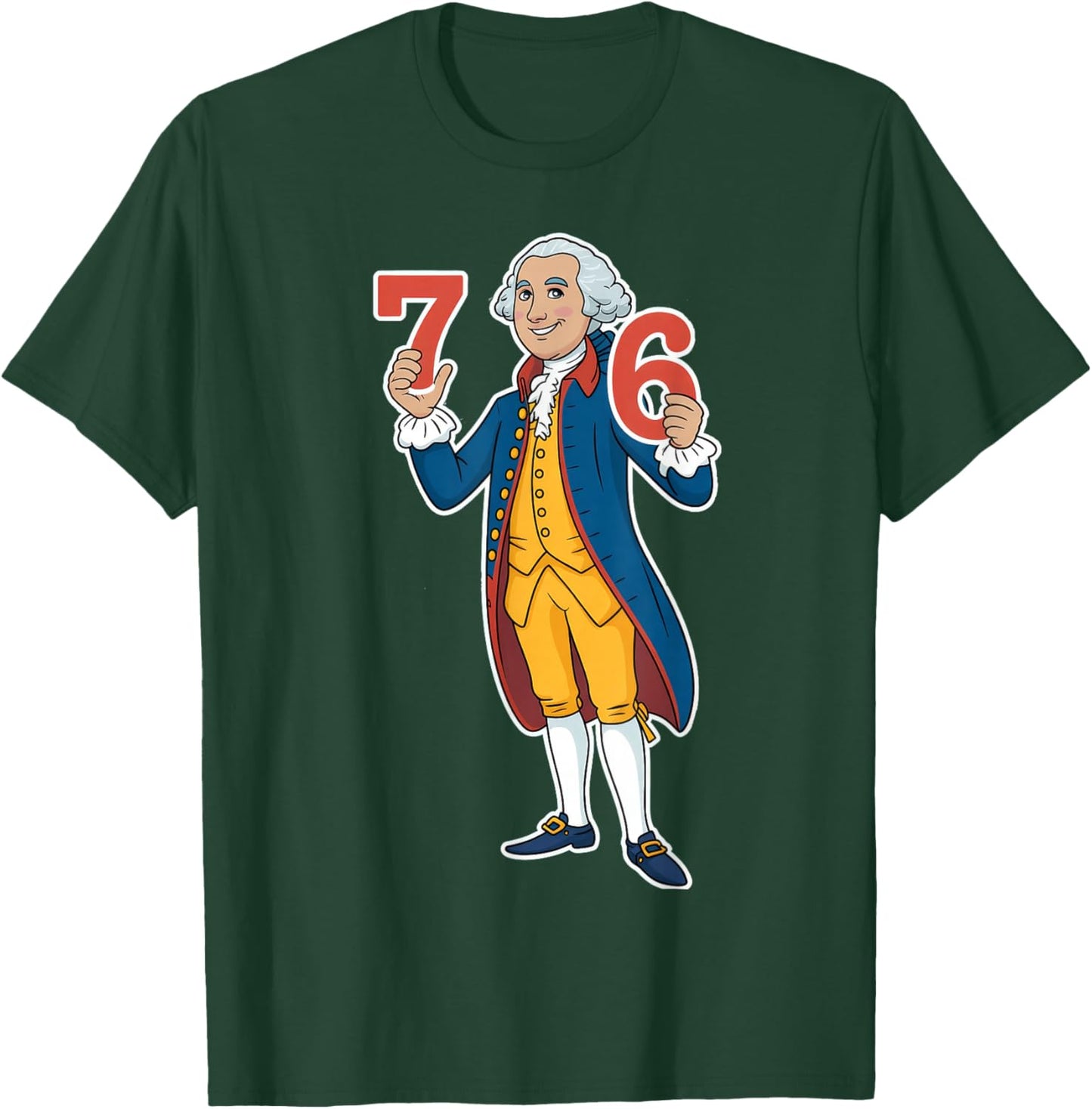 6-7 7-6 George Washington Six Seven American T-Shirt - T-Shirt | Forest
