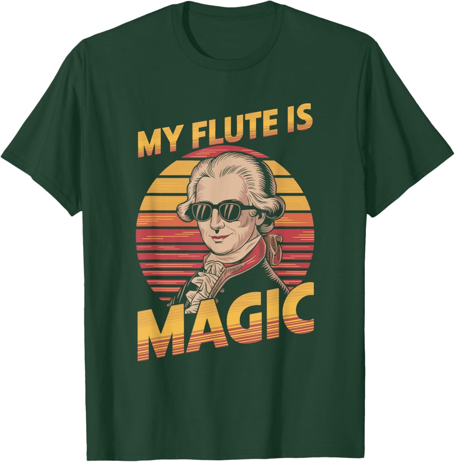 Wolfgang Amadeus Mozart Magic Flute Joke, Classical Music T-Shirt - T-Shirt | Forest