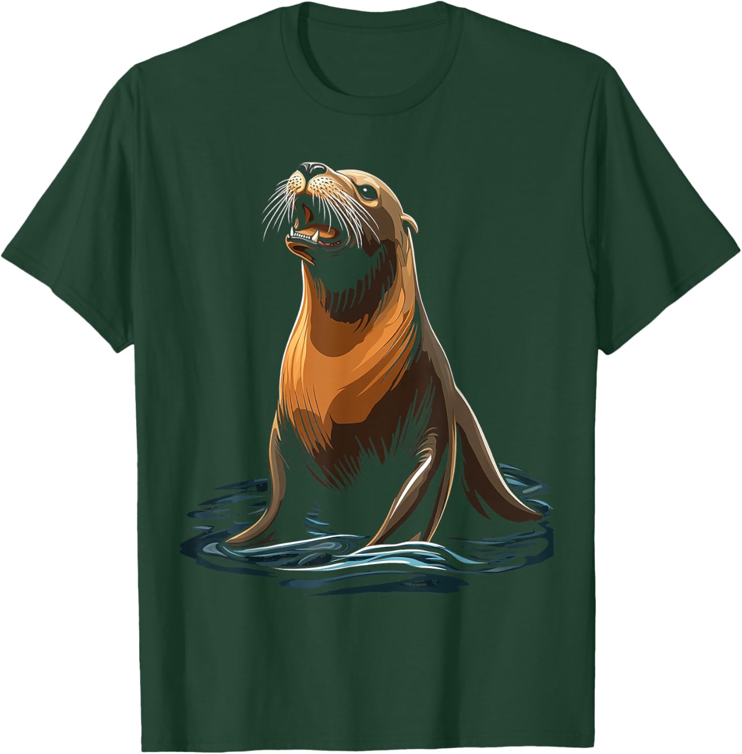 Sea Lion Animal Motif Art Sea Lion T-Shirt - T-Shirt | Forest