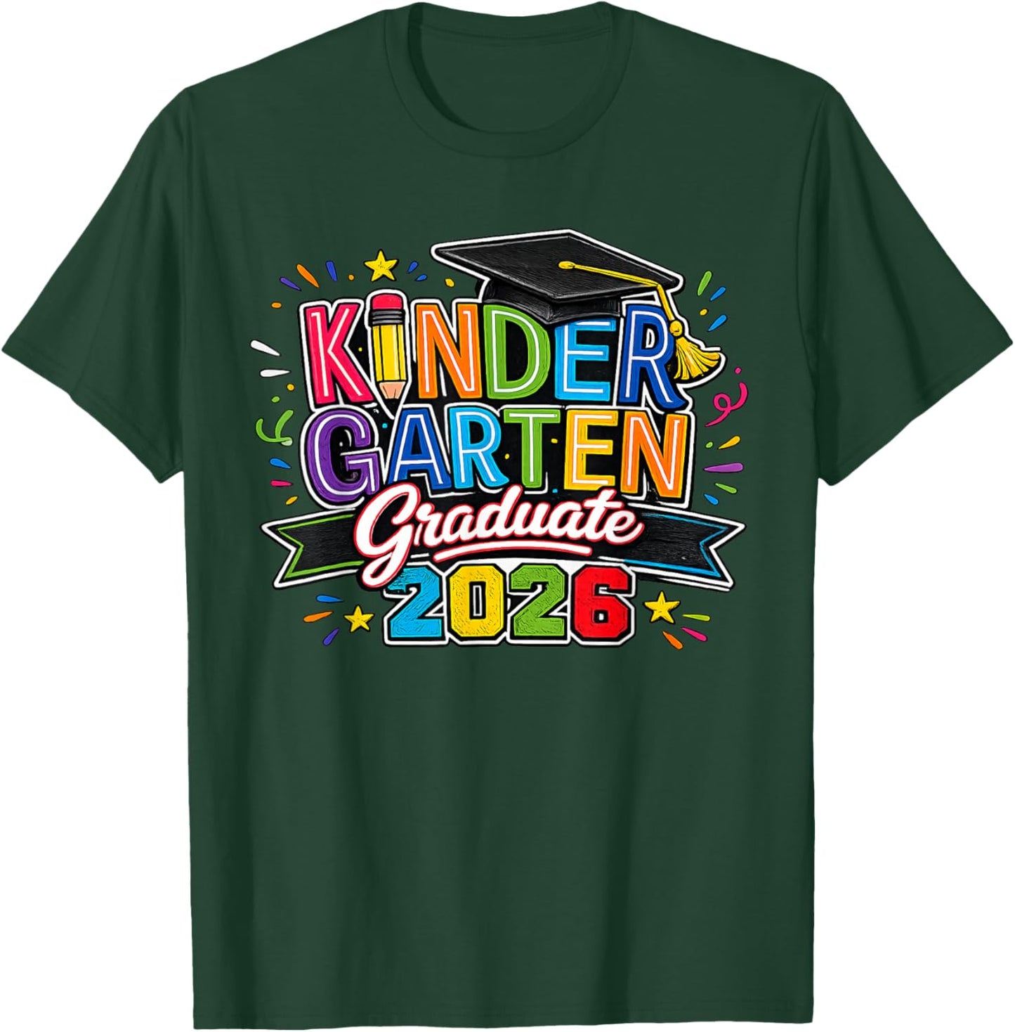 Kindergarten Graduate 2026 Preschool Graduation Kid Girl Boy T-Shirt - T-Shirt | Forest