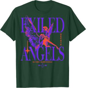 Angel Vintage Streetwear Urban Hip Hop Y2K Back Print T-Shirt - T-Shirt | Forest
