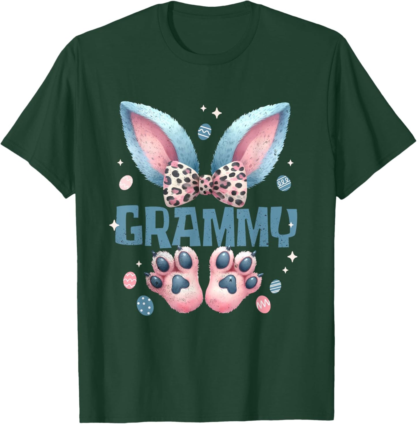 Women Grammy Easter Happy Easter Day Mommy Bunny Grandma T-Shirt - T-Shirt | Forest