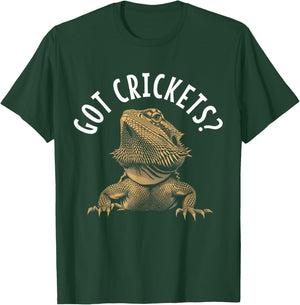 Bearded Dragon Got Crickets? Funny Reptile T-Shirt - T-Shirt | Forest