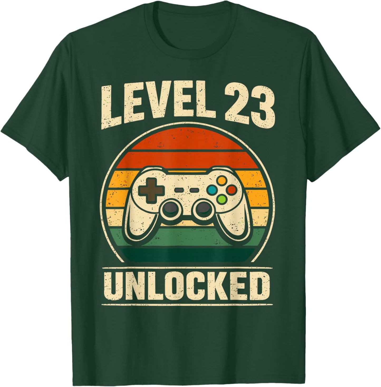 23th Birthday Level 23 Unlocked Gamer Gaming 23 Birthday T-Shirt - T-Shirt | Forest