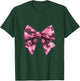 Coquette Bow Pink Camouflage Camo Pattern Dainty Bow T-Shirt - T-Shirt | Forest