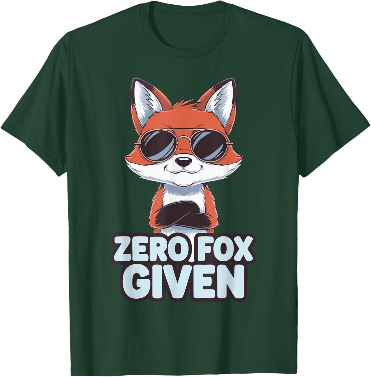 Zero Fox Given Funny Fox Sarcastic Pun Attitude Humor T-Shirt - T-Shirt | Forest