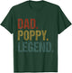 Dad Poppy Legend Vintage Retro Grandpa Father's Day T-Shirt - T-Shirt | Forest