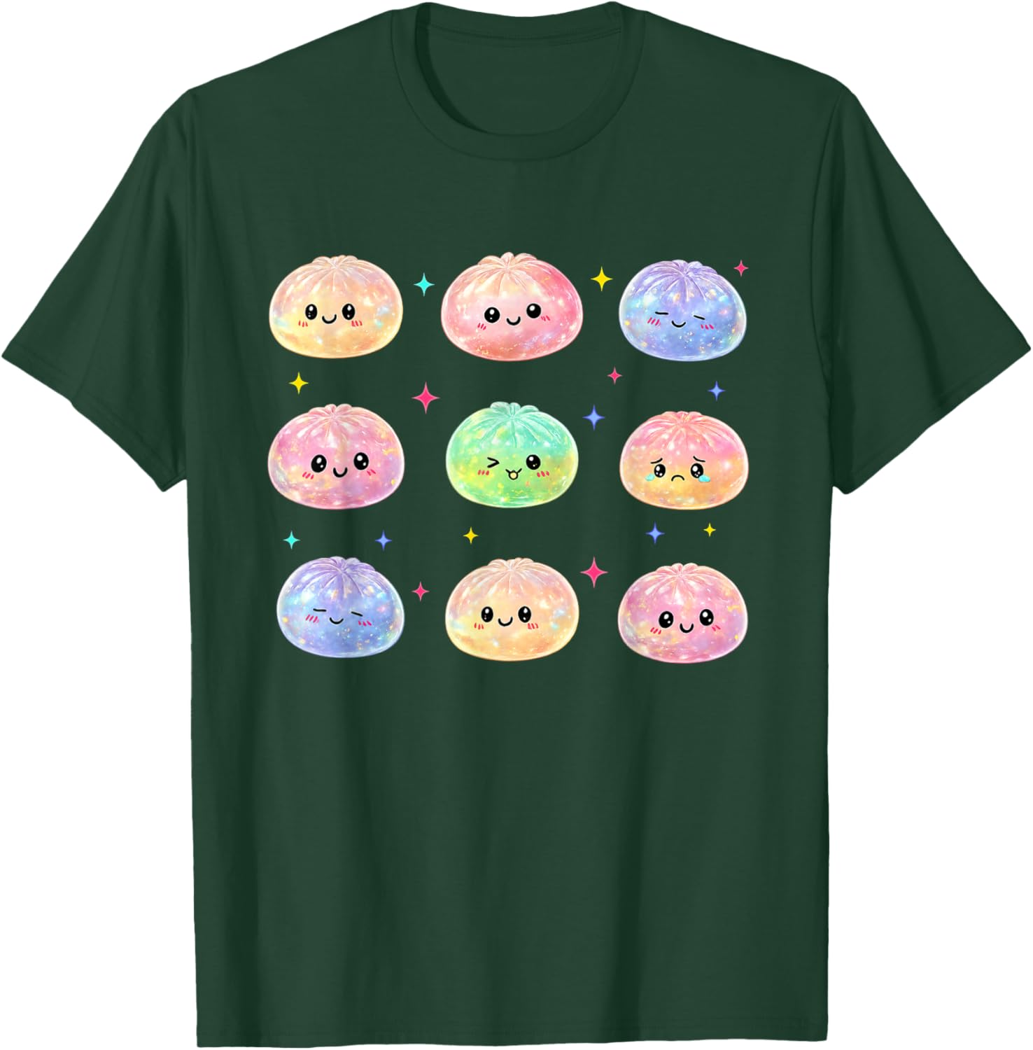 Kawaii Dumpling Cute Pastel Anime Dumpling Lovers Kids Girls T-Shirt - T-Shirt | Forest