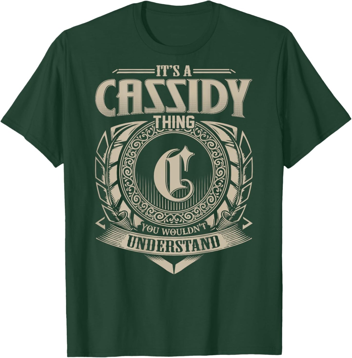Proud CASSIDY Name Family Vintage -Adults, -Kids Black Small Modern Short Sleeve T-Shirt - T-Shirt | Forest