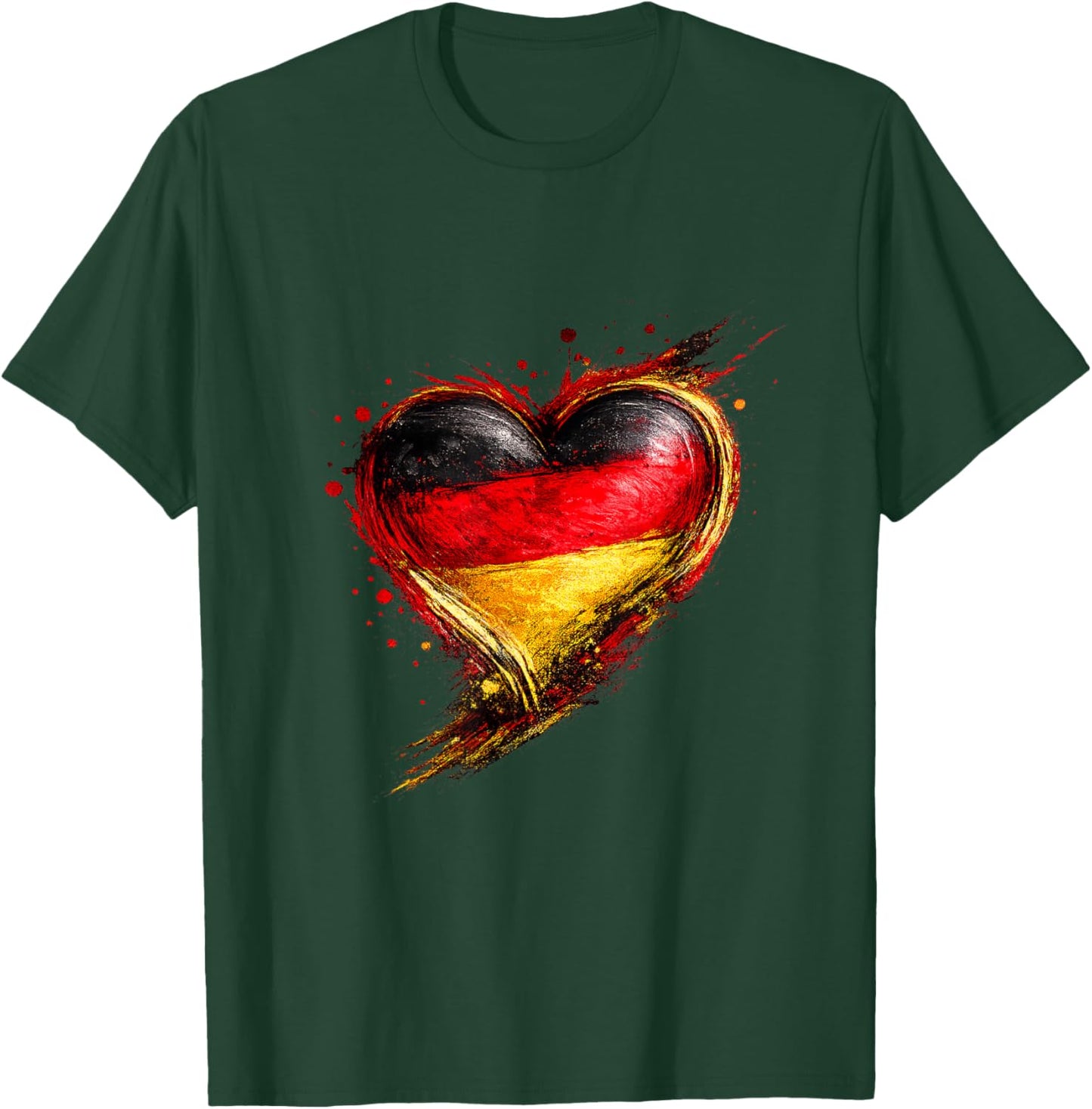 Deutschland Herz mit der Deutschen Flagge Germany T-Shirt - T-Shirt | Forest