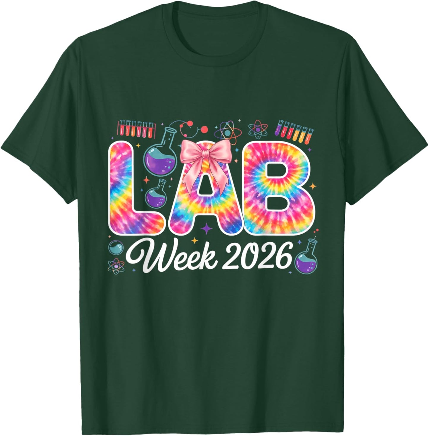 Lab Week 2026 Tie dye Science Laboratory for Lab Techs T-Shirt - T-Shirt | Forest