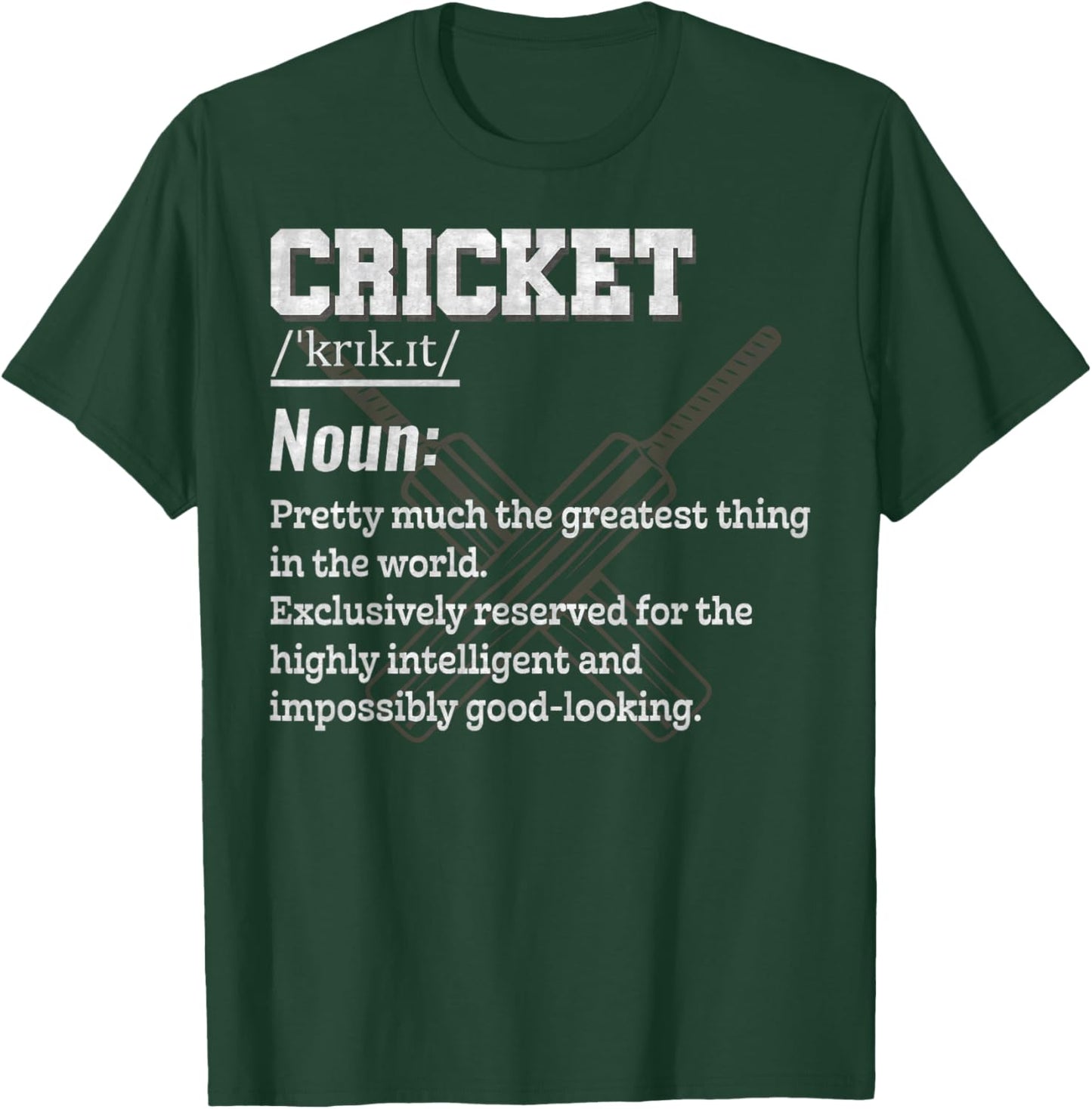 Cricket Definition For Sports Team Cricket Player T-Shirt - T-Shirt | Forest