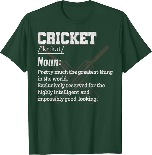 Cricket Definition For Sports Team Cricket Player T-Shirt - T-Shirt | Forest