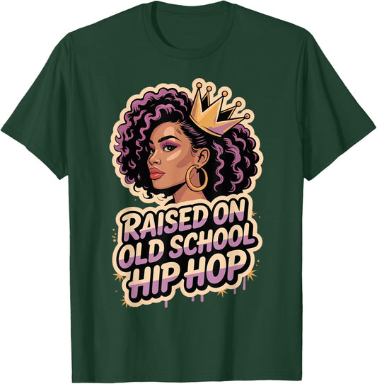 Raised On Old School Hip Hop T-Shirt - T-Shirt | Forest