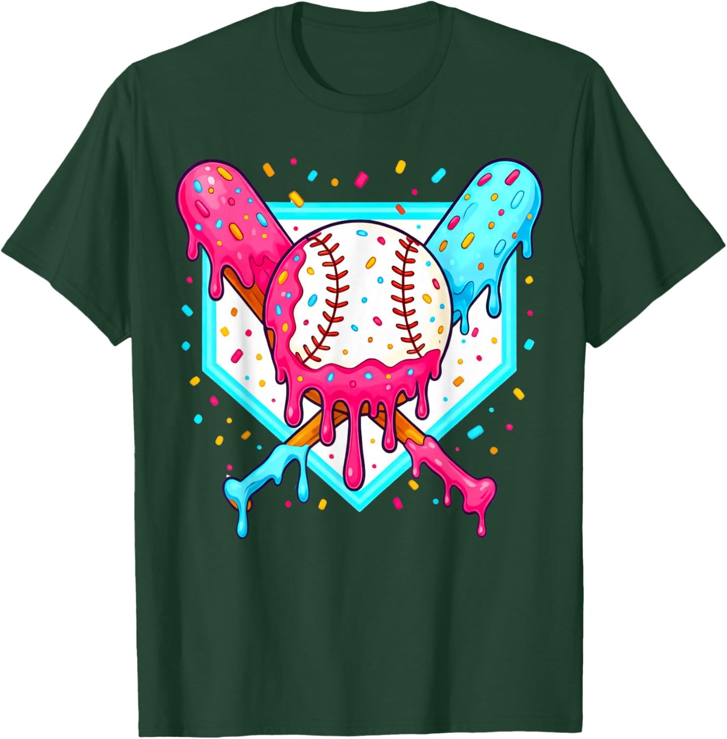Baseball Respect The Drip Youth Boys Baseball T-Shirt - T-Shirt | Forest
