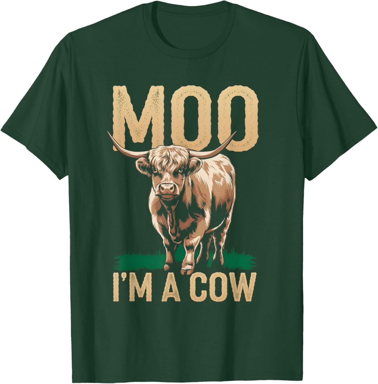 Moo I'm A Cow Cow Costume Men Kids T-Shirt - T-Shirt | Forest