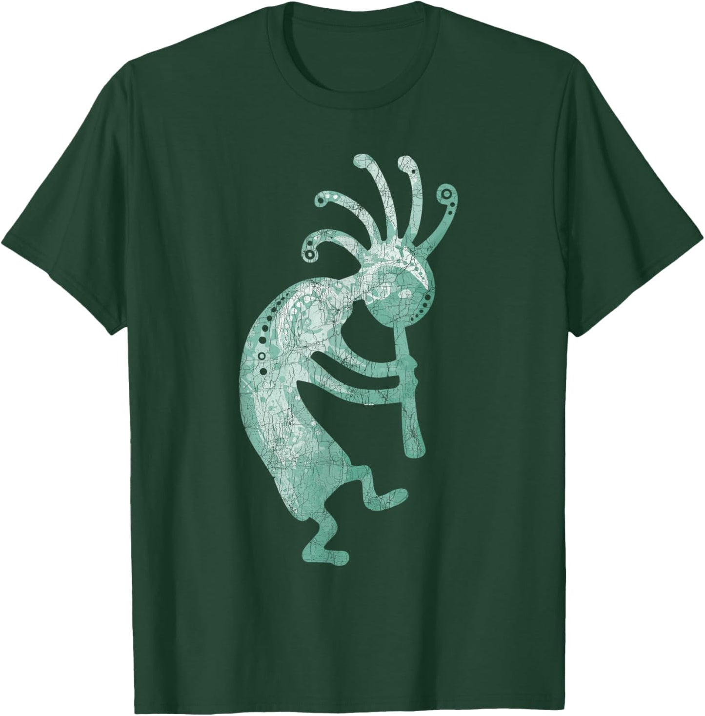 Retro Kokopelli Native American Southwest Tribe Men Women T-Shirt - T-Shirt | Forest