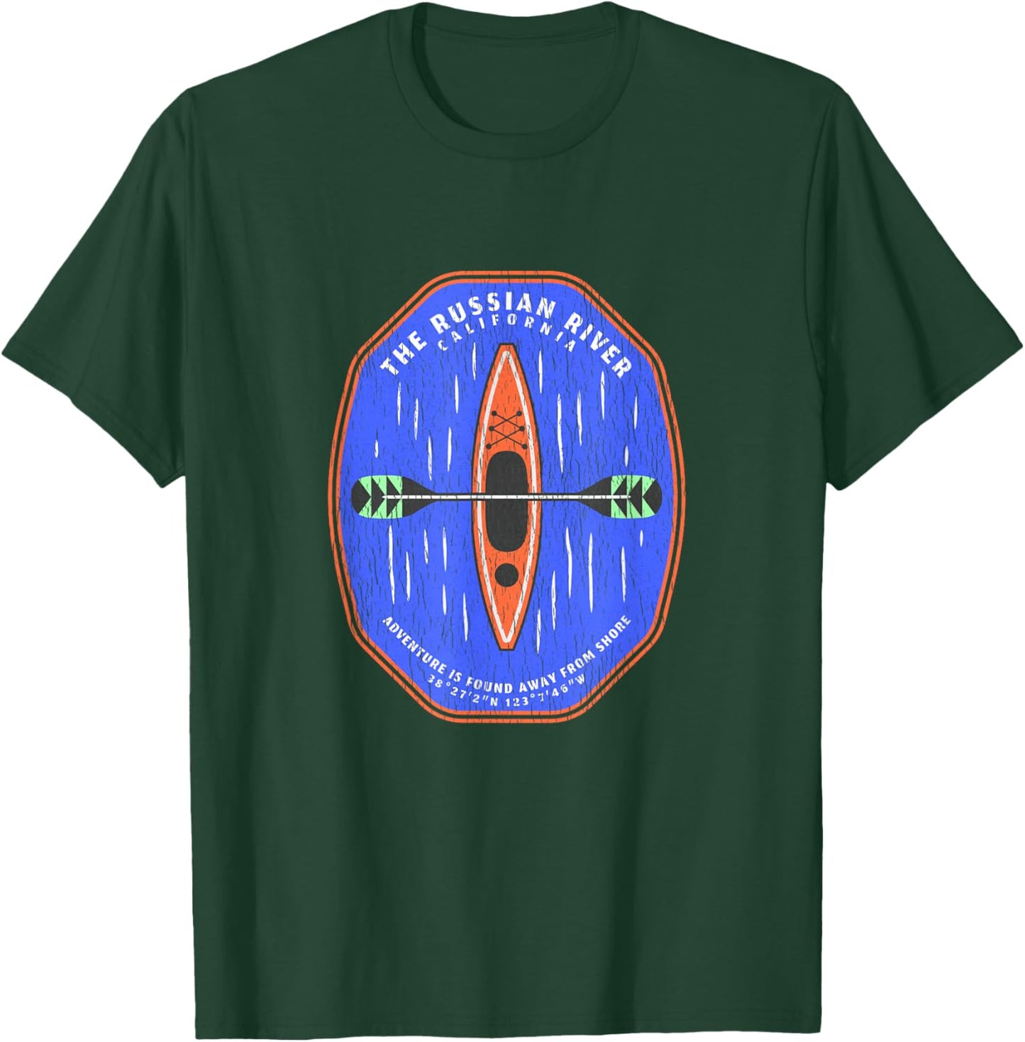 Russian River California Kayaking Souvenir Russian River T-Shirt - T-Shirt | Forest