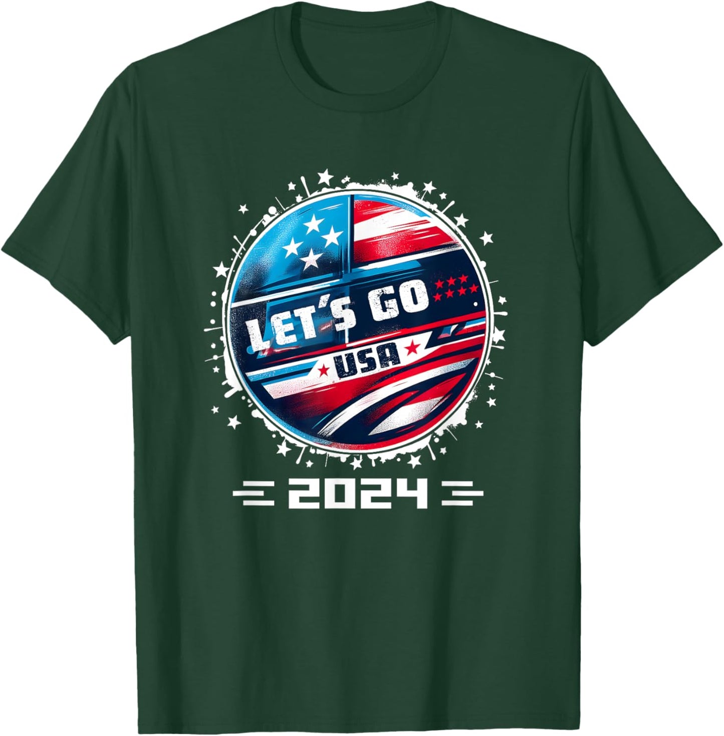USA 2024 Go United States Sport USA Team 2024 USA T-Shirt - T-Shirt | Forest