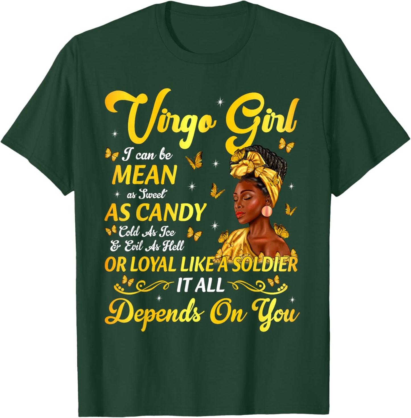 African American Birthday Black Women Virgo Girl T-Shirt - T-Shirt | Forest