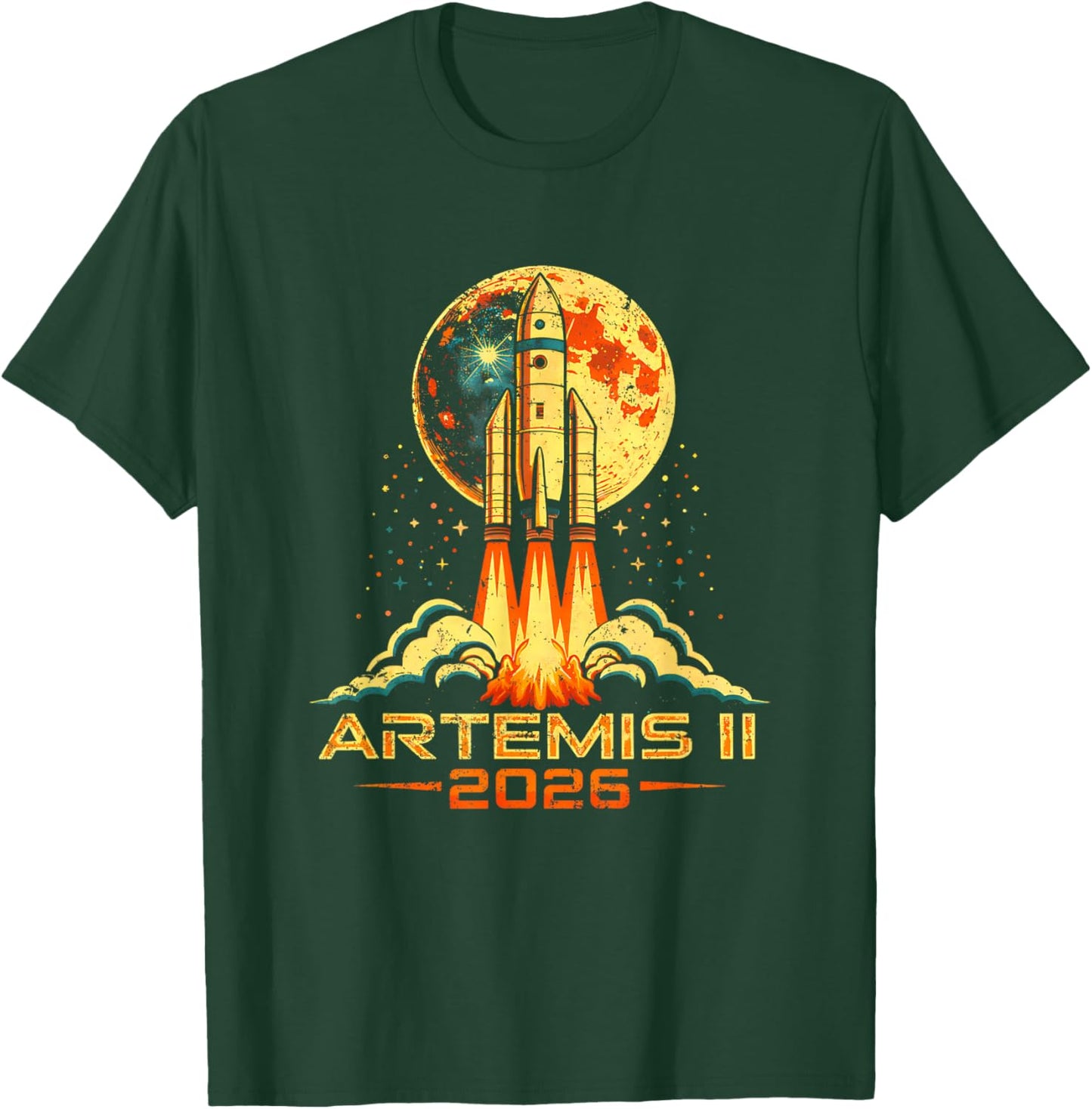 Artemis II Back to the Moon 2026 Gift Women Kids T-Shirt - T-Shirt | Forest