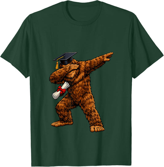 Class of 2026 Graduation 2026 Bigfoot Dabbing Graduate Grad T-Shirt - T-Shirt | Forest