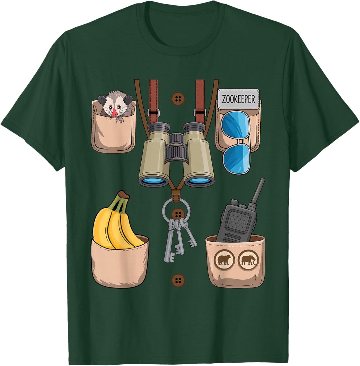 Zookeeper Costume Halloween T-Shirt - T-Shirt | Forest