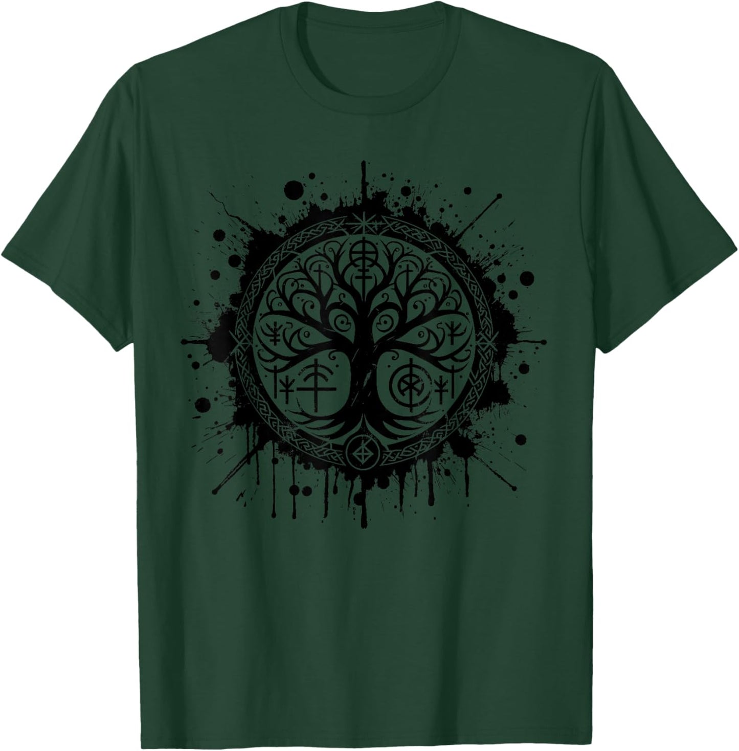 Cool Viking Yggdrasil Norse Tree of Life Graphic T-Shirt - T-Shirt | Forest