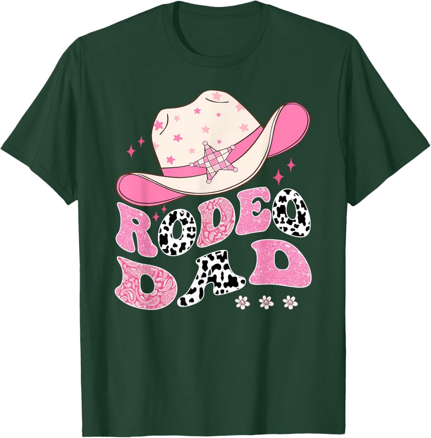 Rodeo Dad Pink CowGirl 1St Birthday Family Matching T-Shirt - T-Shirt | Forest