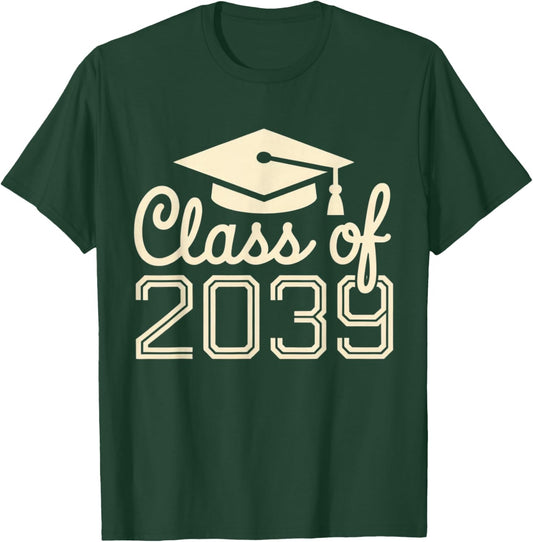 Class of 2039 Grow with Me First Day of School Graduation T-Shirt - T-Shirt | Forest