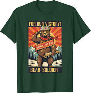 Propaganda Vintage Wojtek Bear Soldier T-Shirt - T-Shirt | Forest