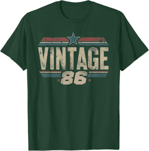 Retro Funny 1986 Vintage 40th Birthday 40 Years Old T-Shirt - T-Shirt | Forest