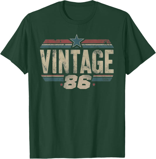 Retro Funny 1986 Vintage 40th Birthday 40 Years Old T-Shirt - T-Shirt | Forest