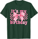 It's My Birthday Coquette Bow Floral Checkered Bday Party T-Shirt - T-Shirt | Forest